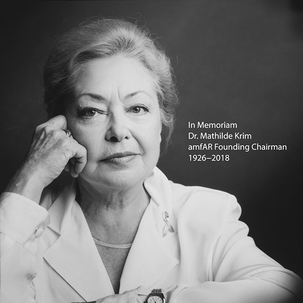 In Memoriam | Dr. Mathilde Krim, amFAR Founding Chairman
